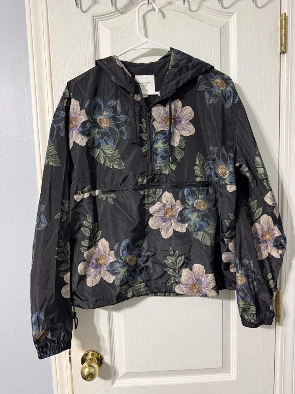 Floral windbreaker jacket size small by Thread and Supply